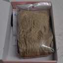 REECHO Clip in Hair Extensions, 4PCS Hair Extensions 12" Short Curly Wavy Blonde hair extensions Invisible Lace Weft Natural Soft Hairpieces for Women  Light Blonde