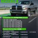 Power Window Switch with Bezel (Driver & Passenger Side) Fit for Dodge Ram 1500/2500/3500 (2002-2008), Dakota (2001-2004), Durango (2001-2003), Replaces 68171680AA, 56007695AB