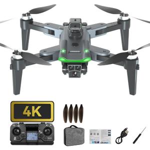 HYTOBP GPS Drone with 4K Camera for Adults, S166 Drone Under 249g 5GHz Transmission 3 Batteries, 90° Adjustable Lens, Auto Return, Follow Me, Brushless Motor Drones for Adults and Beginners (Black) HYTOBP GPS Drone with 4K Camera for Adults, S166 Drone Under 249g 5GHz Transmission 3 Batteries, 90° Adjustable Lens, Auto Return, Follow Me, Brushless Motor Drones for Adults and Beginners (Black)
