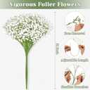 Yastouay Babys Breath Artificial Flowers, 30 Pcs White Baby Breath Flowers Artificial Bulk, Real Touch Fake Babys Breath Gypsophila for Wedding Party Bouquet Floral Arrangement Home Decor