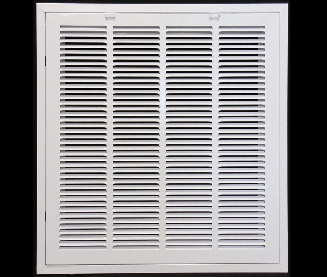 HVAC Premium 22 x 26 Duct Opening Steel Return Air Filter Grille, for 1-inch Filter, Removable Door, Flat Stamped HVAC Vent Cover Grille, Outer Dimensions 24.5 x 28.5