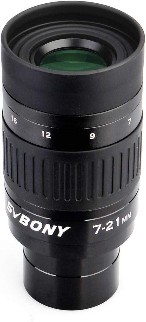 SVBONY SV135 Zoom Eyepiece, Zoom 7 to 21mm 1.25 inch Telescope Eyepiece, 6 Element 4 Group Telescope Accessories for Astronomic Telescopes Visual