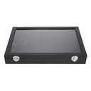 Ring Organizer with Lid 100 Slots Jewelry Display Case Black Ring Holder Jewelry Storage Box Suitable for Home and Store Use