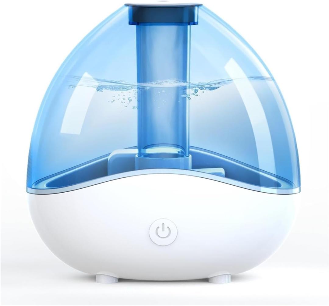 Ultrasonic Cool Mist Humidifier, Quiet Air Humidifier for Bedroom, Office 1.5L Removable Tank, Night Light, Auto Shut Off Blue(Blue)