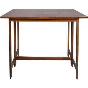 Casual Home Solid Wood Flip-Top Folding Console to Dining Convertible Table