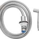 Operitacx Sink Sprayer with Hose, 304 Stainless Steel Kitchen Side Sprayer, Universal Pull Out Kitchen Sink Sprayer with Sink Hose