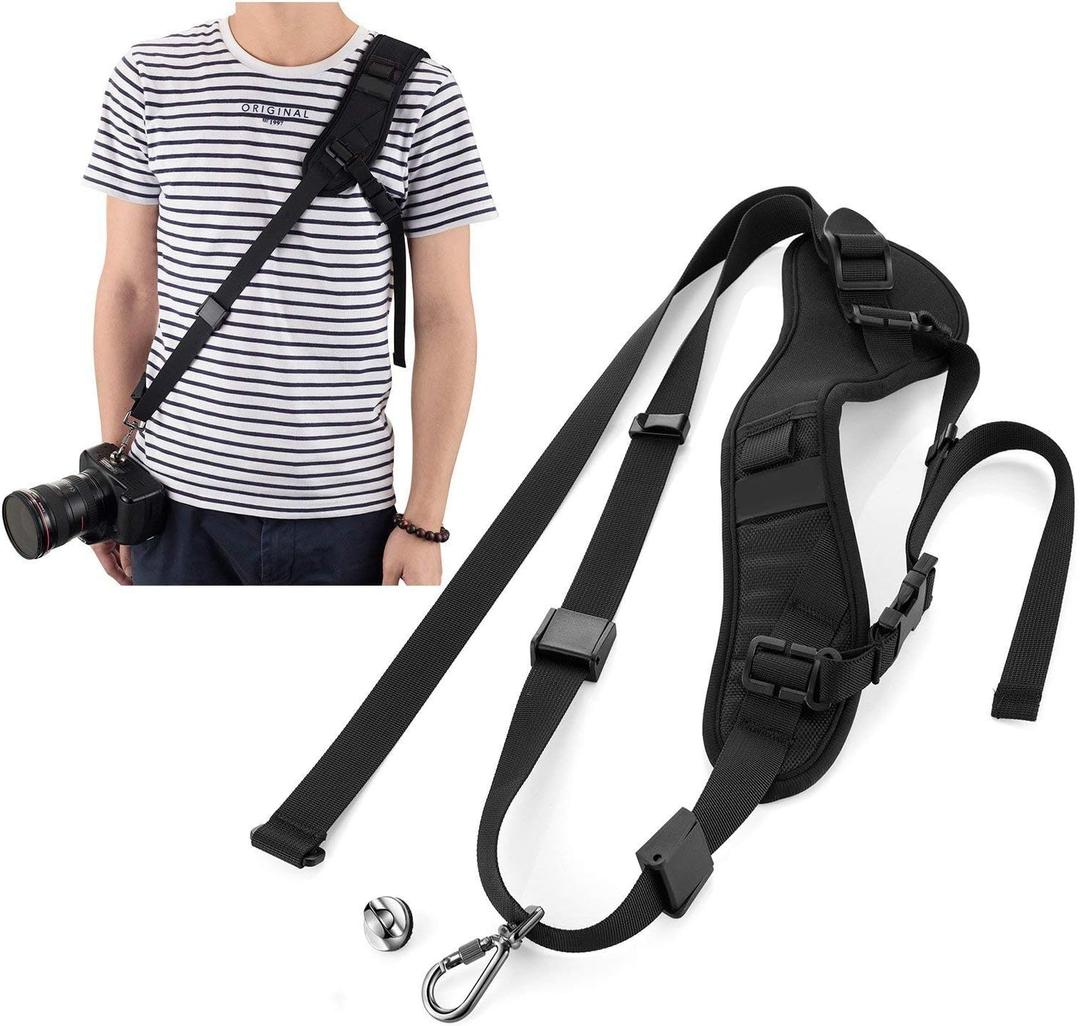 WANBY Camera Padded Shoulder Neck Strap Quick Release Sling Belt for DSLR SLR