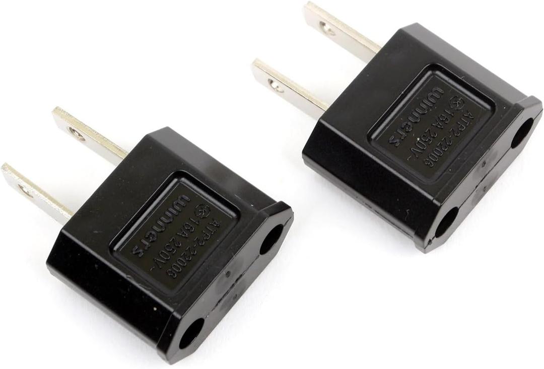220 to 110 Travel Adapter (Korea to USA) Set of 2