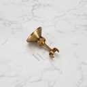 Vintage Brass Shower Head Holder Wall Mount Experience Unique One-Hole Design A Touch of Style for Household Bathroom 9.5x6.5cm, can clip 2cm