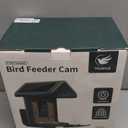 Bird Feeder with Camera Solar Powered - Smart Bird Feeder Camera 2K HD Live Stream, 5MP Photos, AI Identification for Backyard, 2.4Lb Large Capacity, Gifts for Mom Dad, Green