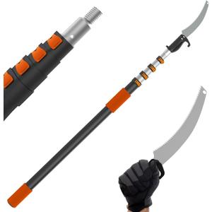 Buyplus 26FT Reach Pole Saws for Tree Trimming, Pole Saw with 5-20FT Telescoping Extension Pole, Pruning Saw with 19" 3X Detachable Saw, Non-Slip Handle, Tree Trimmer for Garden Palms Shrubs