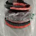 Gisgfim 200Pcs Red and Black Plates and Napkins Set Party Supplies Black Red Birthday Scalloped Carnival Disposable Tableware Dinnerware for Wedding Fiesta Halloween Birthday Table Decor 50 Guests