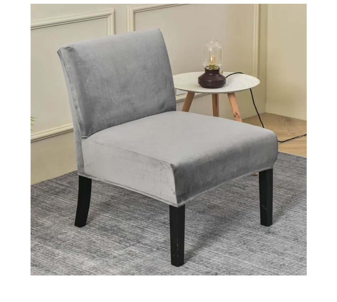 Armless Chair Slipcover Removable Armless Accent Chair Covers Washable Chair Slipcovers Furniture Protector Covers for Living Dining Room Hotel Armless Accent Chair (Color Turquoise), Backrest Height25", Seat12" , Stretches, 6 Pack
