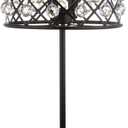 JONATHAN Y 22.5" Oil Rubbed Bronze 2-Light Crystal and Iron Table Lamp, Modern Glam Bedside Nightstand Lamp with Clear Crystal Spheres, UL Listed, LED Bulbs Included JYL9022A
