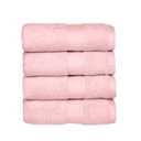 Casa Lino 100% Cotton Hand Towels for Bathroom - Soft, Highly Absorbent & Quick Dry Kitchen Towels - Gym Towel Set - Travel Towel Set - 24" x 16" - Pack of 4 - (Blush Pink)