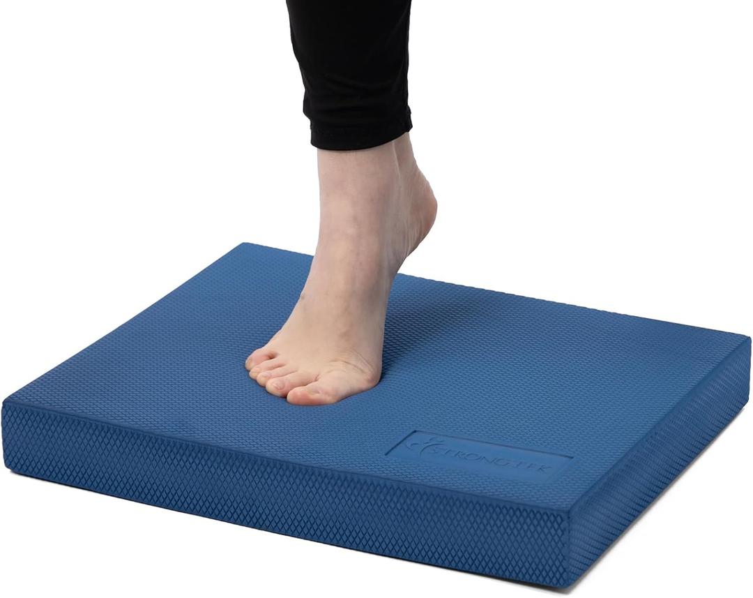 StrongTek Professional Foam Exercise Balance Pad - 15.8" x 13" x 2", High-Density TPE Foam Knee Pad, Non-Slip & Water-Resistant, for Balance Training, Physical Therapy, Yoga, and More (Blue)