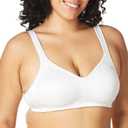 Playtex Women's Wireless Bra, Full Coverage, Smoothing, 4693, Single (White, XXL)