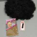Afro Curly Headband Wig for Black Women,Short Kinky Curly Synthetic Wig with Super Elastic Headband Glueless Quick Wear And Go Fluffy Bouncy Afro Wig for Daily Party(1B-Black) (6 Inch)