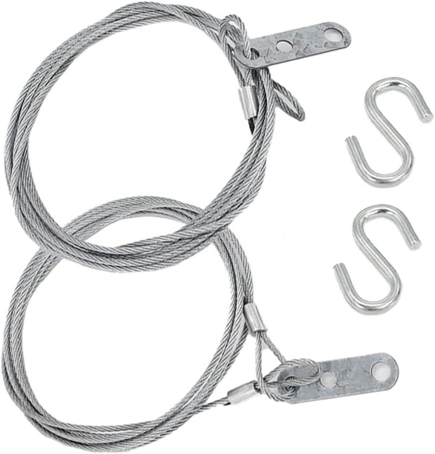 Garage Door Safety Cable for Extension Springs Galvanized Carbon Steel 8-1/2 ft x 1/8" 7x7 Strands - 1Pair
