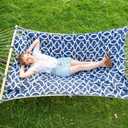 SUNCREAT Hammocks Replacement Hammock for Stand, 475 lbs Capacity, Two Person Backyard Hammock with Pad for Outside, Dark Gray Pattern
