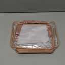PACKISM TSA Approved Toiletry Bag 2 Pack - 1 Medium TSA Quart Carry-On & 1 Large for Checked Luggage, Water-resistant Clear Makeup Bag Clear Travel Bags for Toiletries, Rose Pink