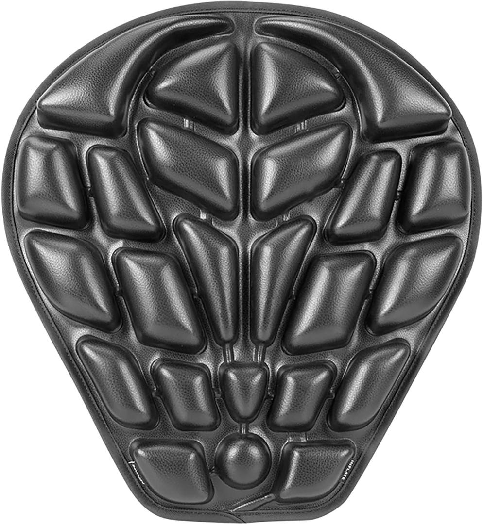 Motorcycle Seat Cushion Inflatable Pad, Pressure Relief Ride Motorcycle Air Cushion Cover Large for Cruiser Touring Saddles Compatible with Harley Davidson Motorcycle (Waterproof-Black) Motorcycle Seat Cushion Inflatable Pad, Pressure Relief Ride Motorcycle Air Cushion Cover Large for Cruiser Touring Saddles Compatible with Harley Davidson Motorcycle (Waterproof-Black)
