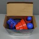 3-in-1 Kids T-Ball Set for Toddlers 3-5 with Fixed Tee Ball Stand, Baseball Launcher, Toss and Catch Ball Game - Outdoor Sports Toy Gift for Boys and Girls
