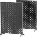 Ultrawall Pegboard Display Stand, Metal Tabletop Pegboard Display, Accessories Rack Organizer for Jewelry, Retail Stores, Craft Shows, 12"X16", 2pcs Black