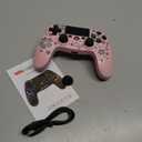 Wireless Controller for PS4, Black Crack Custom Design, Adjustable RGB Light,1000mAh Battery, Double Vibration, 6-Axis, Built-in Speaker & 3.5mm Headphone Jack, Gamepad Compatible with PlayStation 4