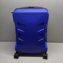 Scooter Suitcase for Kids & Adults，3-D Hardshell Ride On Scooter Luggage with Led Light Up Wheels，TSA Lock，Lightweight Foldable Carry On Rideable Suitcase for Children Teenagers (Blue, 21-inch)