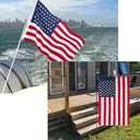 Ameri-ca Flag Heavy-Duty US Flag for Outside, with Embroidered Stars Reinforced Nylon USA Flag for Indoor Outdoor Decor