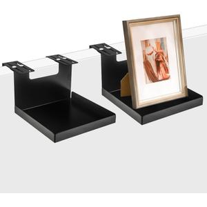 Office Small Cubicle Shelf Storage Organizer Floating Corner Rack Hanging Mini Shelf Adjustable Home Office Essentials for Small Planter Statue Decor Photo Frame 2 Pack