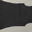 Women's Sleeveless Full Length Ribbed Fitted Racerback Workout Crew High Neck Basic Tank Top - (Black,L)