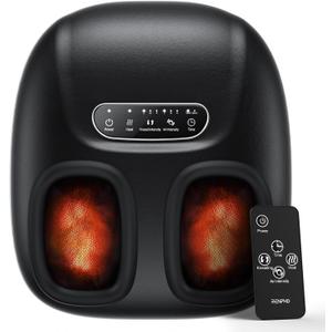 RENPHO Shiatsu Foot Massager Machine with Heat, Electric Heated Foot Massager with Remote for Plantar Fasciitis, Size Up to 11