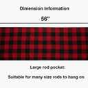 Jola's House 2 Pack Buffalo Check Plaid Window Valances Red and Black Light Filtering Farmhouse Design Window Curtains Decor Treatment Rod Pocket Drapes for Kitchen/Living Room 56" x 16"