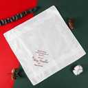 Cotton Christmas Handkerchiefs, Embroidered Holiday Handkerchiefs, Handkerchief Gifts with Blessings for Men & Women