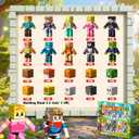 20PCS Rotatable Magnetic Action Figures with Magnetic Building Blocks Set - Creative STEM Magnet Figures Playset Character Toys for Kids, Birthday Gift for Toddlers Boys Girls Ages 6+