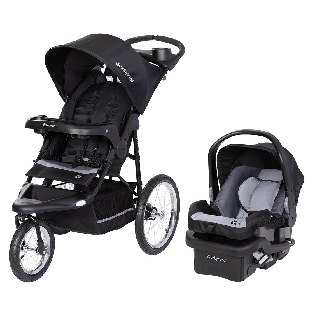 baby Trend Expedition Jogger Travel System with EZ-Lift Infant Car Seat, Dash Black, Manufacturing Date 1-16-2026