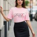 Breast Cancer Awareness Shirt for Women Pink Ribbon T Shirt Heart Graphic Hope Tee Tops (Pink, S)