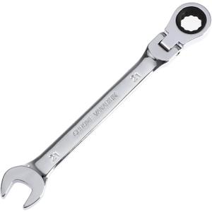 21mm Ratcheting Wrench 12 Point Metric Flex Head Gear Wrench Rachet Box End Spanner 72 Teeth Chrome Vanadium Steel