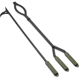 Stanbroil 40" Firewood Tongs and Fire Poker Set, Large Campfire Tongs Tool Set for Fireplace and Camping Fire Pit Wood Stove Indoor & Outdoor Use