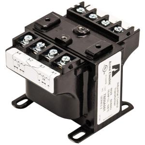 Industrial Control Transformer .050 kVA, 240 X 480 Primary Volts - 120 X 240 Secondary Volts, Factory Installed integrally Mounted 2-Pole Primary Block