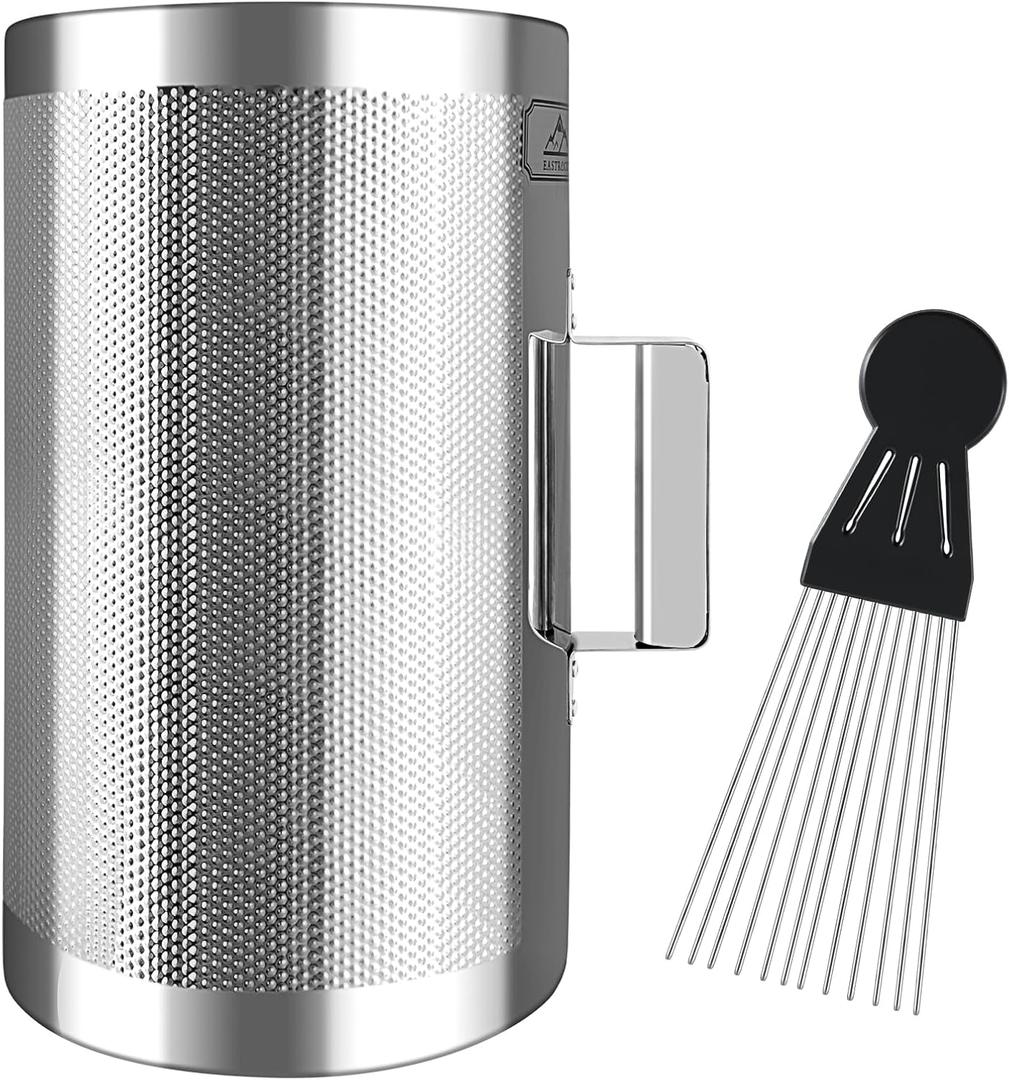EastRock Guiro Shaker Stainless Steel 8" 13" Percussion Guiro Musical Instruments with Scraper for Live Performance