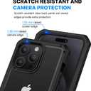 CENHUFO Privacy for iPhone 15 Pro Case, Full Body Phone Case with Built-in 9H Tempered Glass Privacy Screen Protector and Camera Lens Protector, Anti Peep Spy Shockproof Bumper Clear Cover - Black