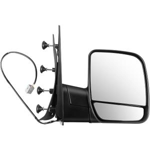 ECCPP Passenger Side Mirror, Right Rear View Mirror fit 2003-2013 for Ford E-150 E-250 2004-2013 for Ford E-350 E-450 Super Duty E-450 Power Manual Folding