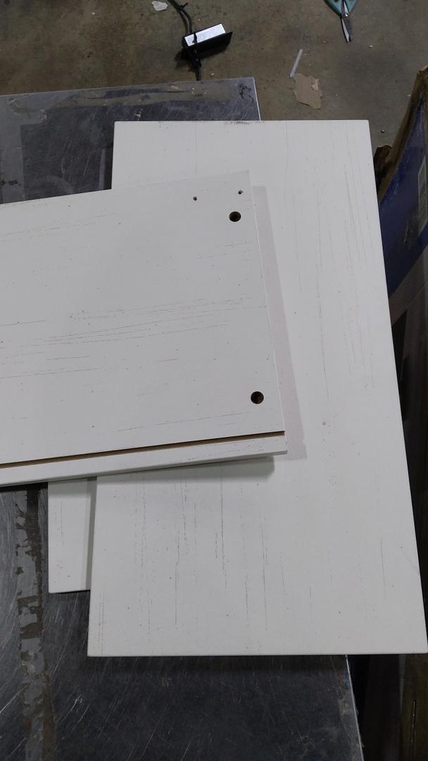 Generic, White Wooden Dresser Boards 54"
