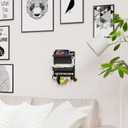 Yieach Bedside Shelf for Dorm Bed,Rv,Small Room and Nightstand,Wall Mounted Floating Shelves and Bedside Wall Organizer for Remote,Phone Holder,Charging Shelf,Cute Bedroom Decor for College Girl,Black