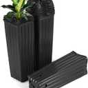 12 Inch Tall Tree Nursery Pots for Plants, 50 Pack Plastic Deep Tree Plant Pot with Drainage Holes, Seedling Flower Treepots for Indoor Outdoor