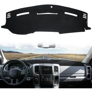 ISSYAUTO Dashboard Cover Mat Dash Cover Compatible with 2010-2018 Ram 1500 2500 3500 & 2019-2024 Ram 1500 Classic Model, Dash Board Protector Cover (10-18 Ram)