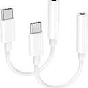 [MFi Certified] 2 Pack Headphone Adapter for iPhone 17,USB Type C to 3.5mm Female Headphone Jack Adapter Aux Audio Dongle Compatible with Apple iPhone 17/17Air/17Pro/16/16Pro/Pro/15/15 Pro/15 Pro Max